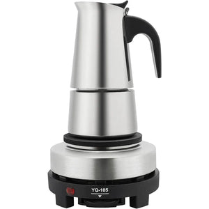 Stovetop 4 Cup Stainless Steel Moka Pot Espresso Coffee Maker