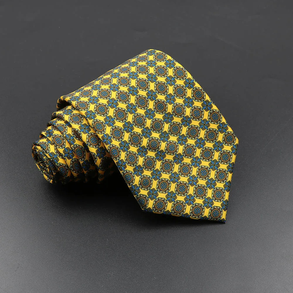 Silk 7.5cm Soft Colorful Novelty Necktie