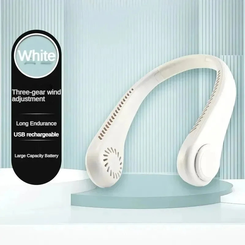 Long Endurance Mini Neck Mounted Portable Bladeless 3 Speed Fan