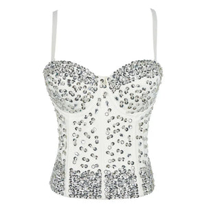 Rhinestone Sequined Cami Top