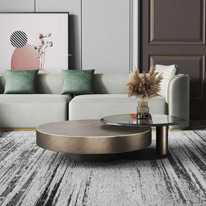 Nordic Glass Creative Round Metal Side Designer Coffee Table