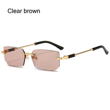 UV400 Rimless Rectangle Sunglasses
