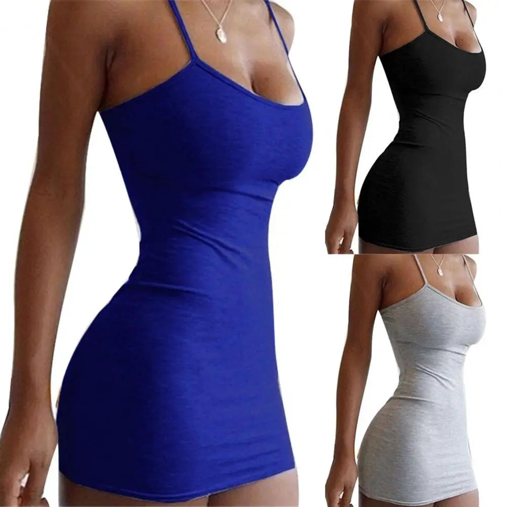 Shoulder String Skin-friendly Easy Cleaning Short Dress