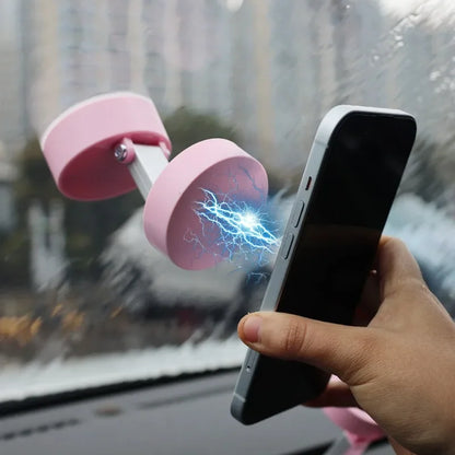 Double Sided Hands-Free Vacuum Adsorption Magnetic Suction Cup Phone Mount