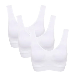 3pcs Seamless Active Bra With Removable Pad