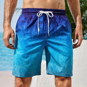 Gradient Palm Trees Hawaiian Beach Shorts
