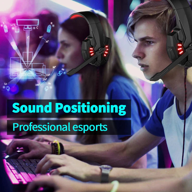 SW-G830 Gaming HiFi Stereo Sound Wired RGB Headset with Mic Breathing Lights