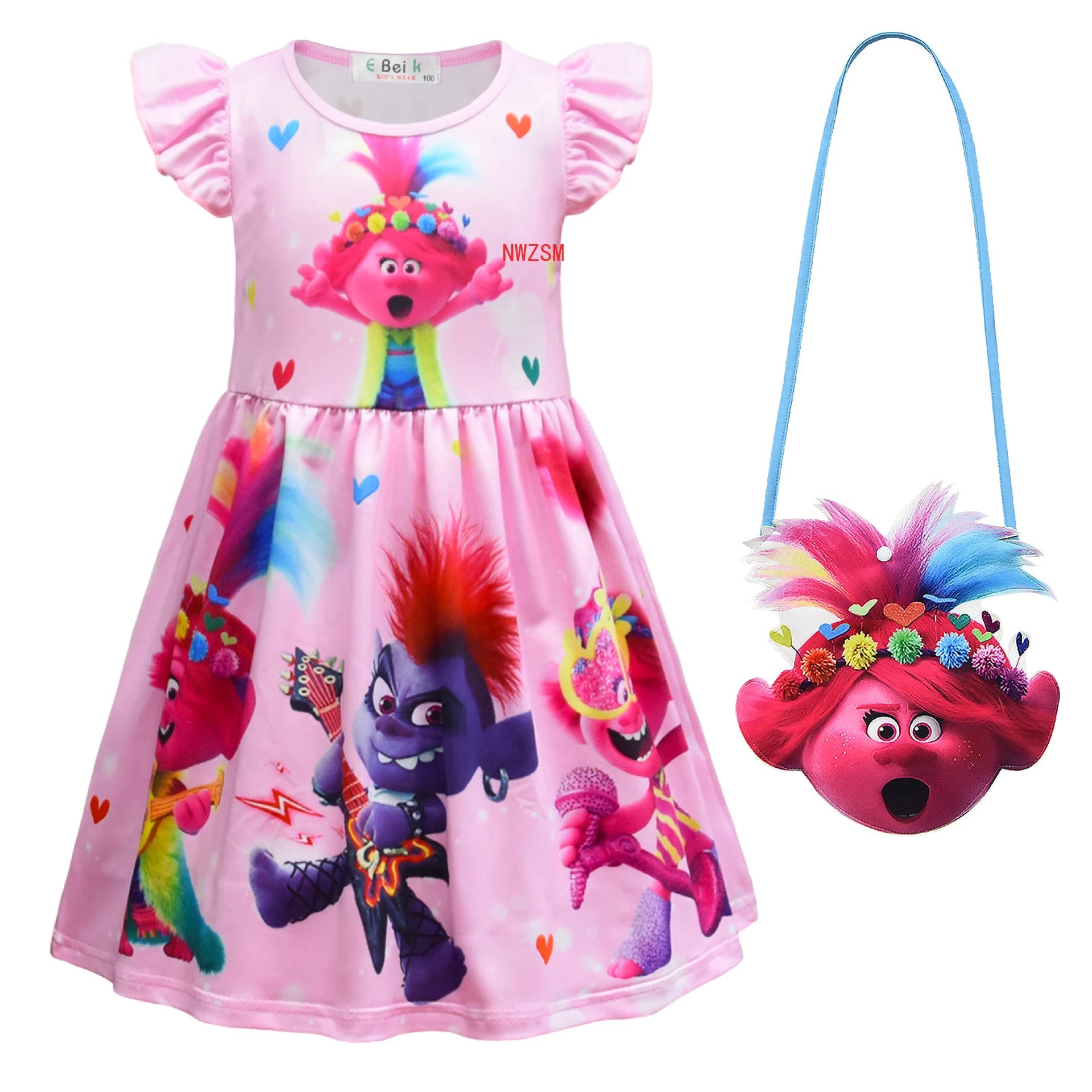 Troll Dress Cartoon Print