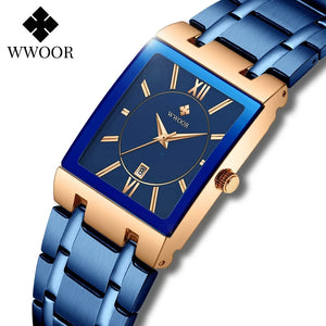 Square Face Roman Numeral Dial Ladies Watch