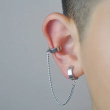 Cross Tassel Integrated Clip Stud Earring