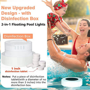 Solar Powered Floating Chlorine Dispenser with Colorful Light