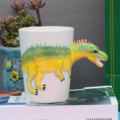 Cartoon 3D Ceramic Cute Dinosaur Shaped Animal Cup