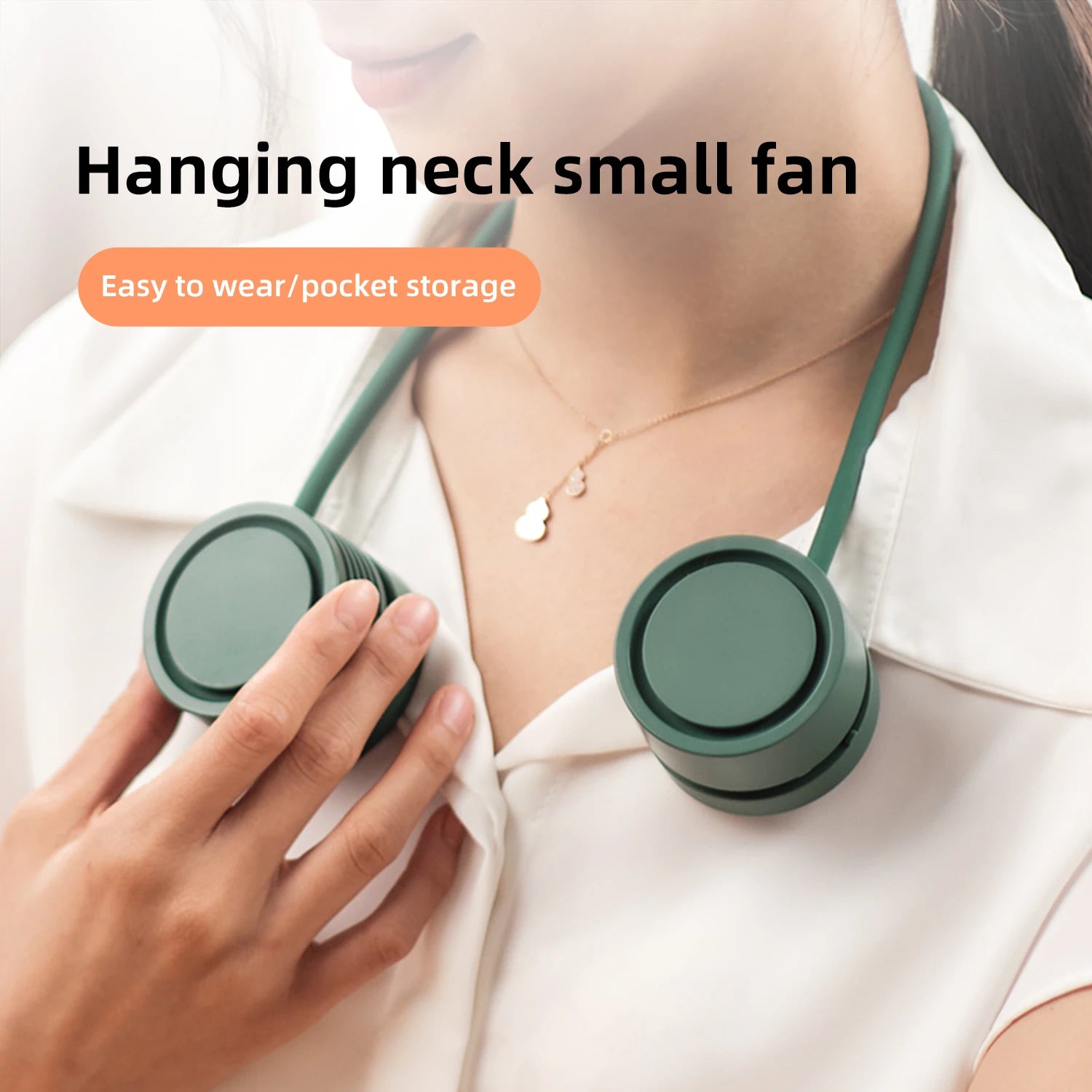 Long Life Mini Neck Portable No Blade 3 Speed Neck Sport Fan