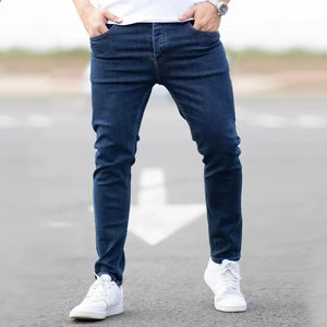 Pure Color Stretch Skinny Jeans