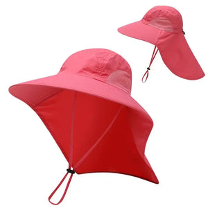 Wide Brim Sun Hat with Neck Flap