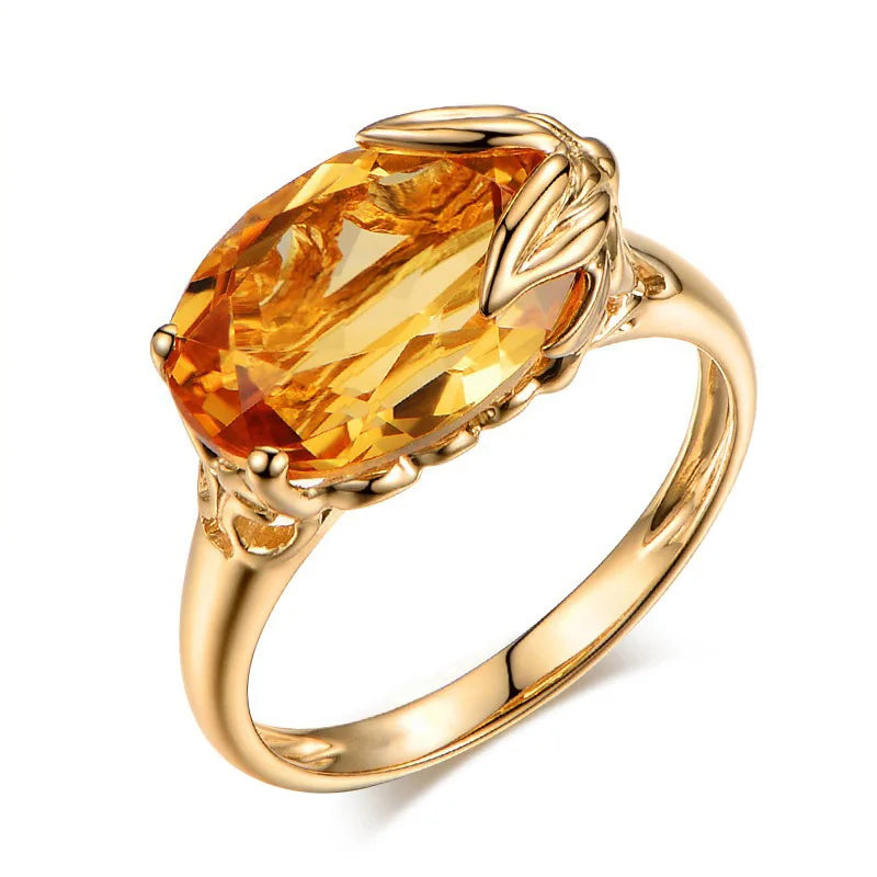 Natural Topaz Engagement Ring