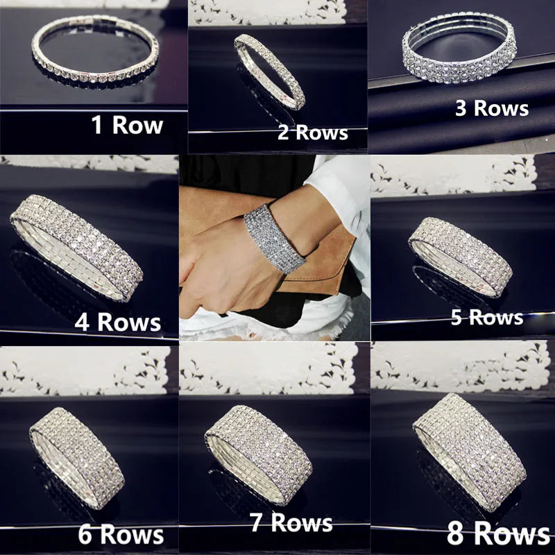 AAA Cubic Zirconia Crystal Elastic Bracelet