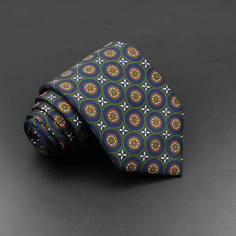 Silk 7.5cm Soft Colorful Novelty Necktie
