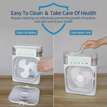 3 In 1 Small Air Cooler LED Night Light Portable Humidifier