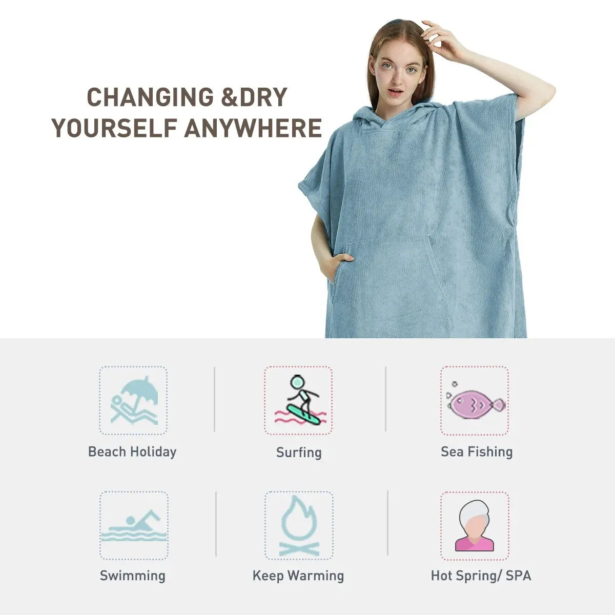 Quick-Dry Poncho Towel