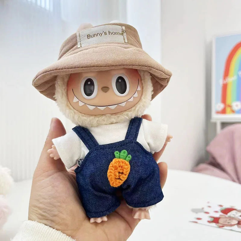 17cm Cute Mini Plush Doll Clothes