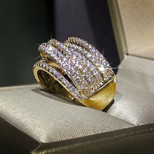 Huitan Micro Paved Cubic Zirconia Modern Design Ring
