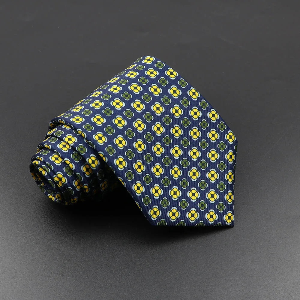 Silk 7.5cm Soft Colorful Novelty Necktie