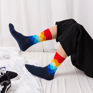 Multiple Pairs Geometric Print Socks