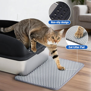 24in Stainless Steel Cat Litter Box with Lid Anti-Urine Leakage Scoop and Mat Included