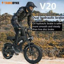 TAMOBYKE V20 Electric Bike with 1500W Motor 31.5MPH 48V18.2Ah Battery, 60-Mile Range