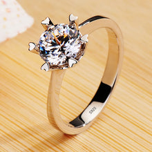 White Tibetan Silver Round Zircon Crystal Ring