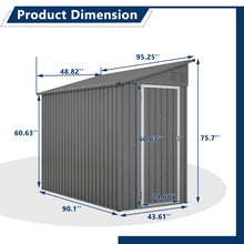 4' x 8' Metal Wall Side Storage Sheds & Outdoor Storage
