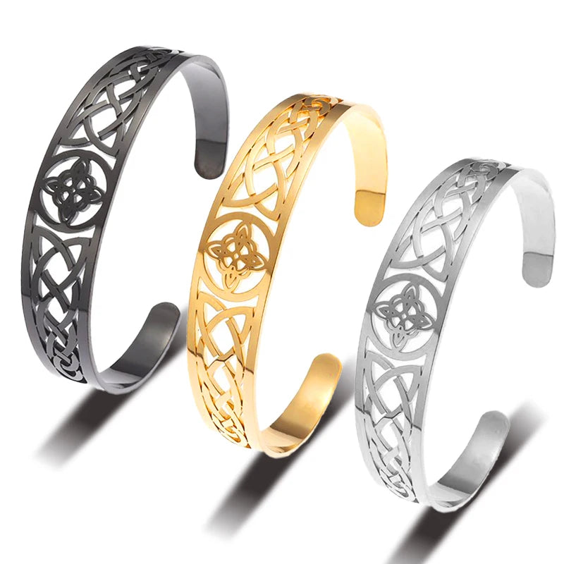 Witch Knot Cuff Stainless Steel Bracelet