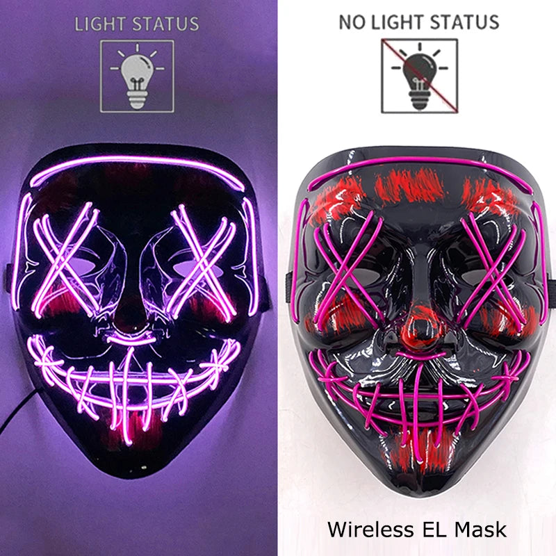 The Purge Horror Wireless LED Glow Mask