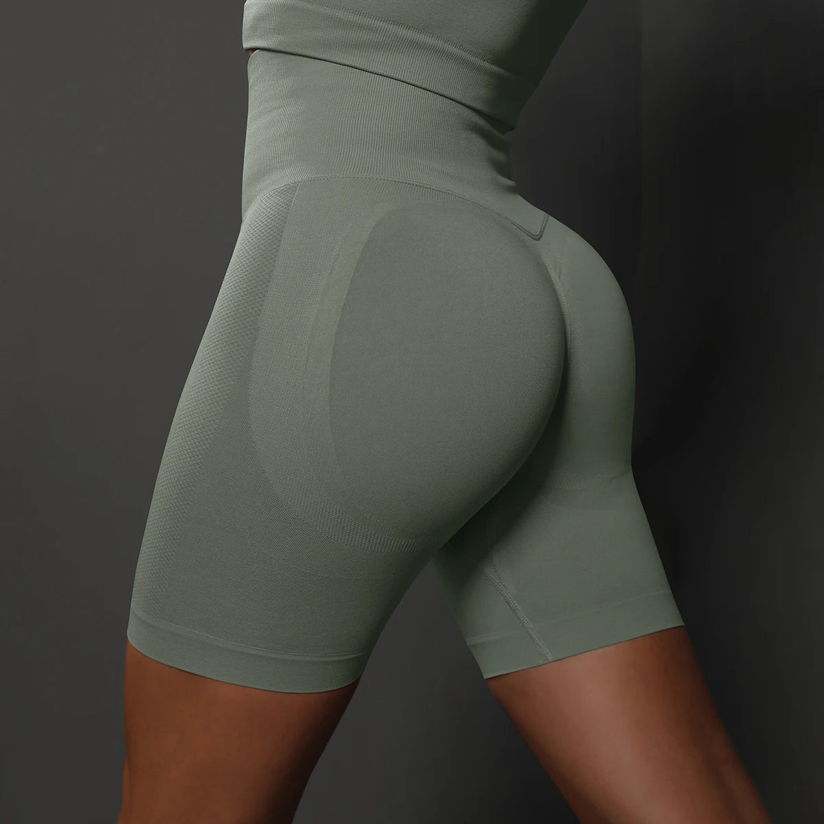 Seamless High Waist Sports Shorts