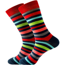 Happy Colorful Striped Combed Cotton Socks