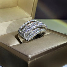 Huitan Micro Paved Cubic Zirconia Modern Design Ring