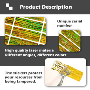 3x1cm Hologram Tamper Proof Stickers