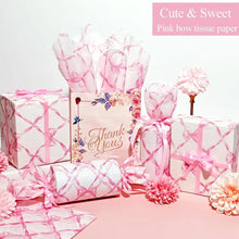 10 Sheets 20x14inch Pink Bow Tissue Paper