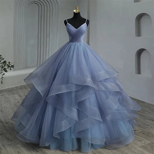 Y&M Novias Ruffled Spaghetti Strap Quinceanera Dress