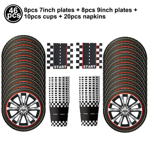 Racing Birthday Decorations Tableclothb