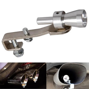 Universal Silver 18mm S Turbo Sound Whistle Muffler Exhaust Pipe