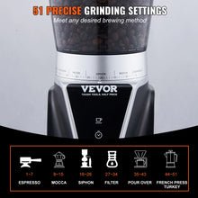 VEVOR 40MM Conical Burr Grind Setting Coffe Bean Electric Espresso Coffee Machine