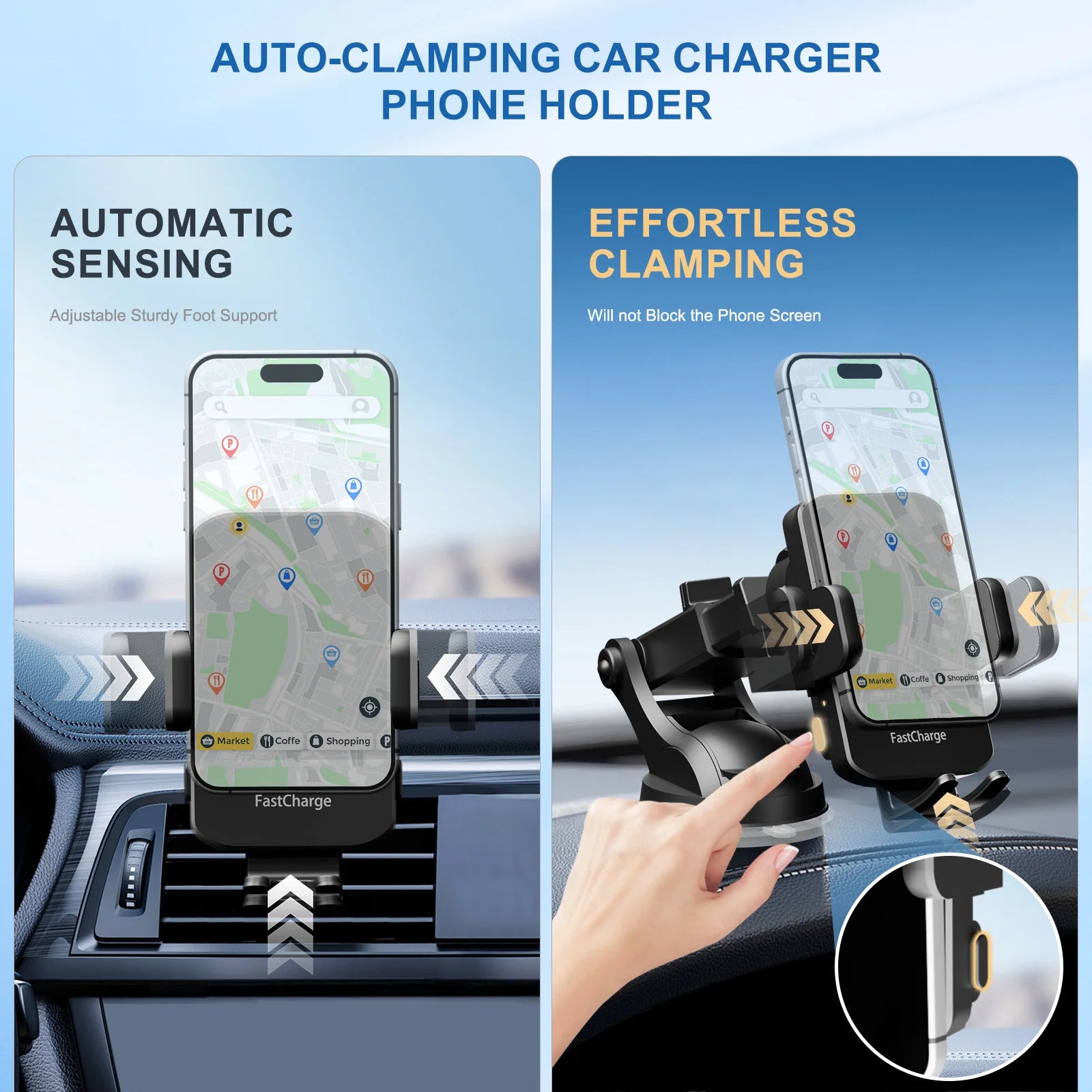 Wireless Car Charger Phone Holder