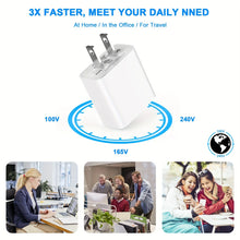 2-Pack IPhone 15 Fast Charging Block With 10FT USB C To C Cable