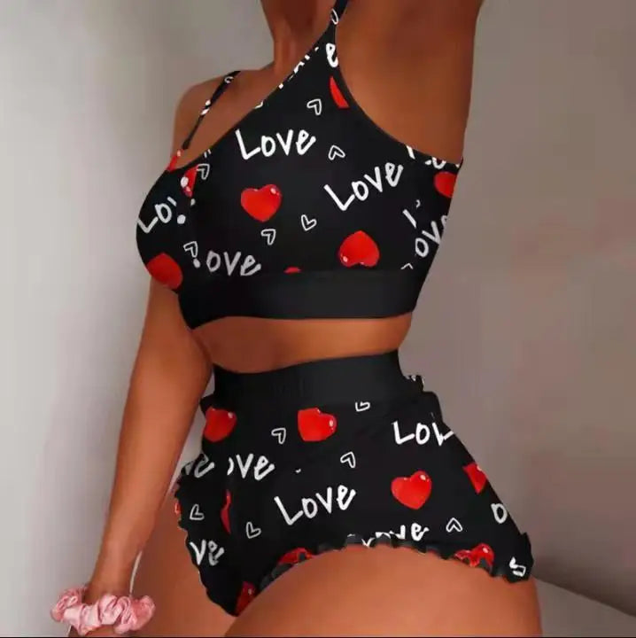 Two-Piece Designer Print Pajama Set