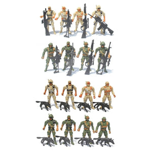 8 Piece Military Team with Weapons