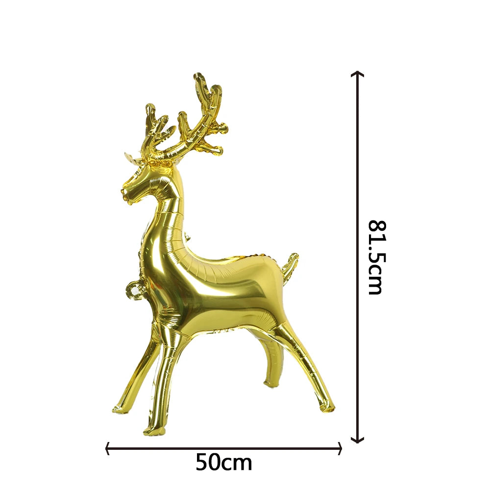 Golden Reindeer Foil Balloon