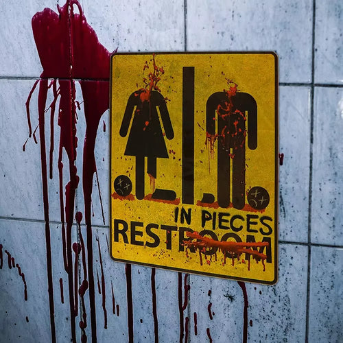 Halloween Horror Night Mural Bloody Bathroom Toilet Stickers