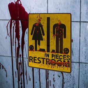 Halloween Horror Night Mural Bloody Bathroom Toilet Stickers